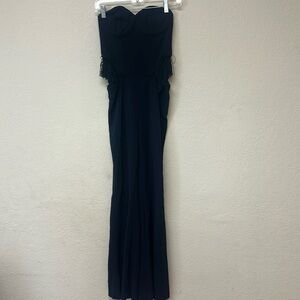 JONATHAN SIMKHAI womans blue fringe size Cut Out Jumpsuit size 4